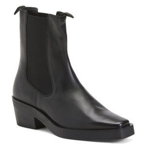 Leather Chelsea Booties